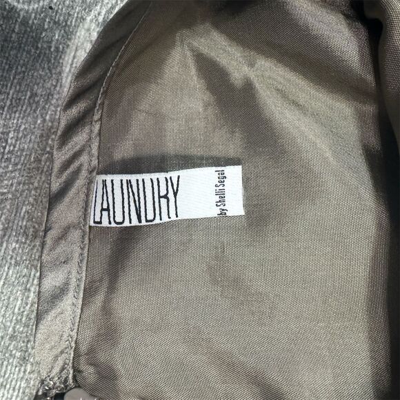 Laundry by Shelli Segal Women's Gray A-Line Midi Skirt Size 10 Vintage - Picture 5 of 8